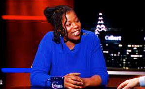 Naquasia LeGrand, 22, a fast food worker in New York City, recently appeared on the Colbert Report.